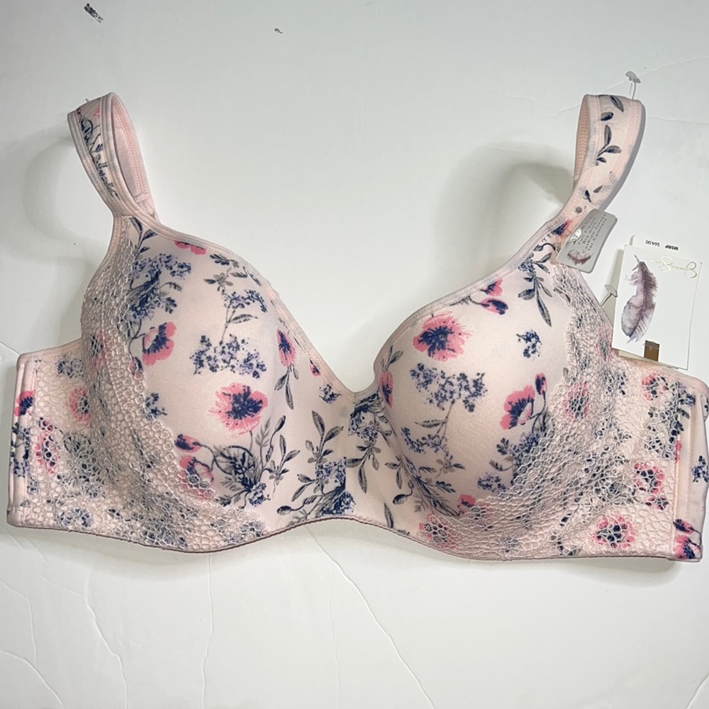 Jessica Simpson Bra NWT Light Floral PinkSize 42C